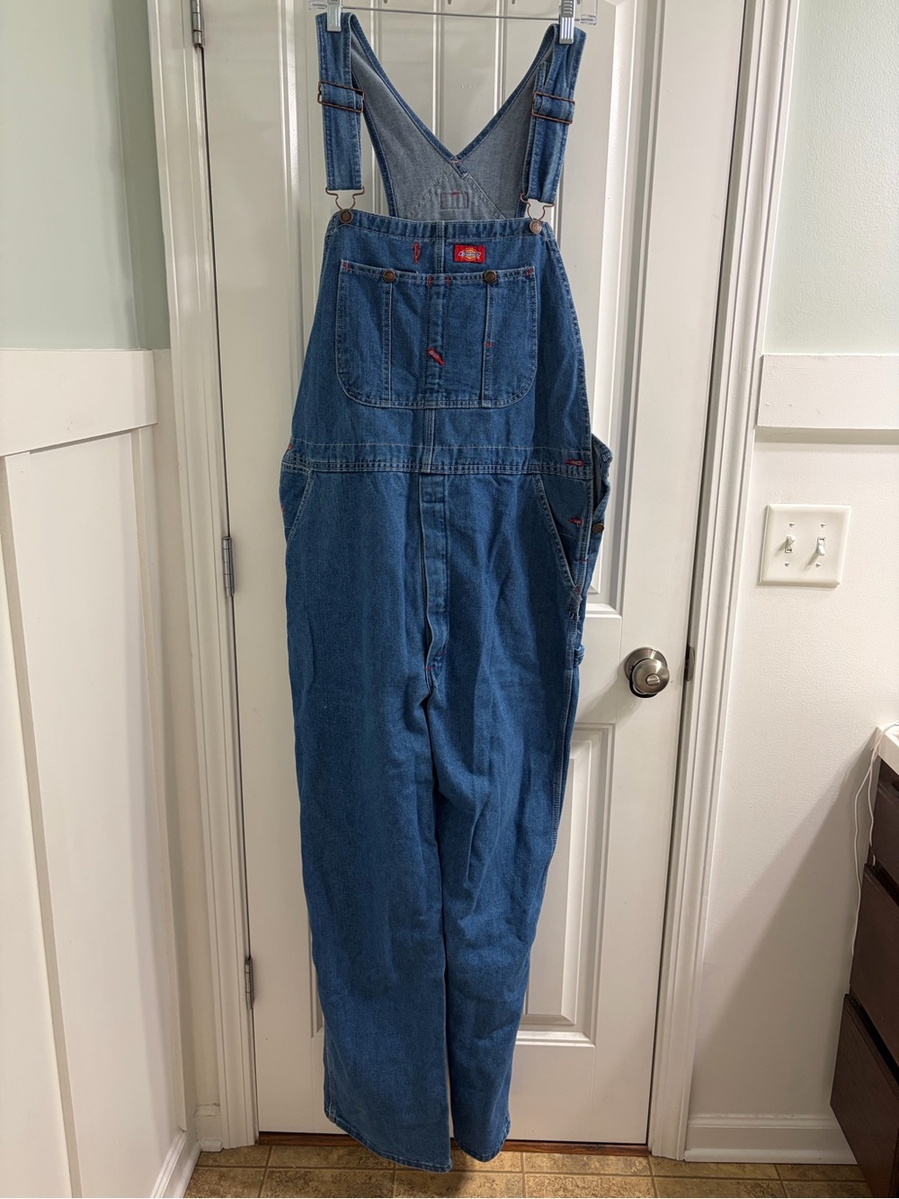 Dickies Stonewashed Indigo Bib Men's Denim Overalls 38x32 Utility Streetwear